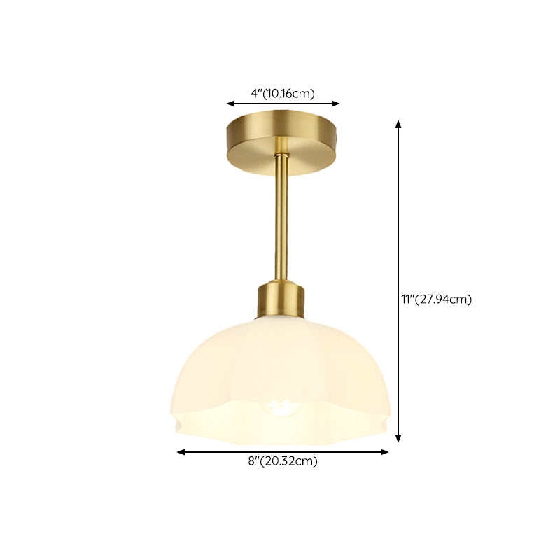 Modern Ceiling Light 1-Light Ceiling Mount Lamp with Glass Shade for Bedroom