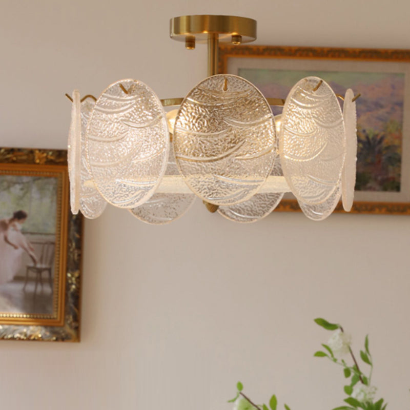 Nordic Ceiling Lamp Simple Glass Shade Flush Mount Light Fixture