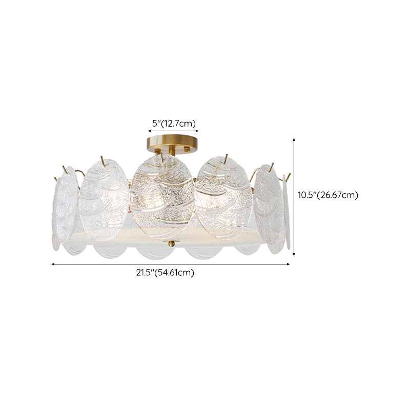 Nordic Ceiling Lamp Simple Glass Shade Flush Mount Light Fixture