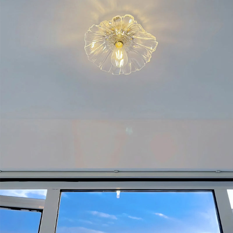 Contemporary Ceiling Lamp Creative Glass Shade Flush Mount Light Fixture