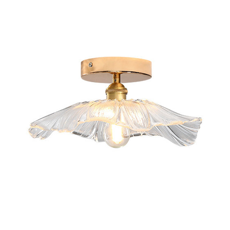 Contemporary Ceiling Lamp Creative Glass Shade Flush Mount Light Fixture