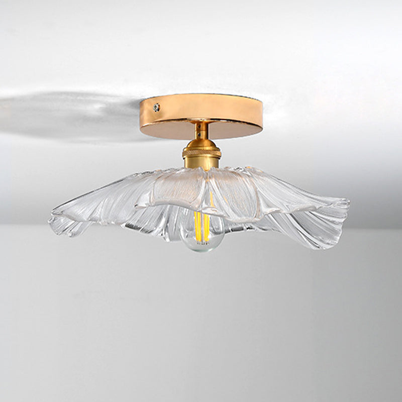 Contemporary Ceiling Lamp Creative Glass Shade Flush Mount Light Fixture