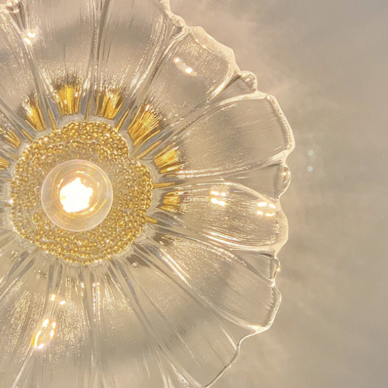 Contemporary Ceiling Lamp Creative Glass Shade Flush Mount Light Fixture