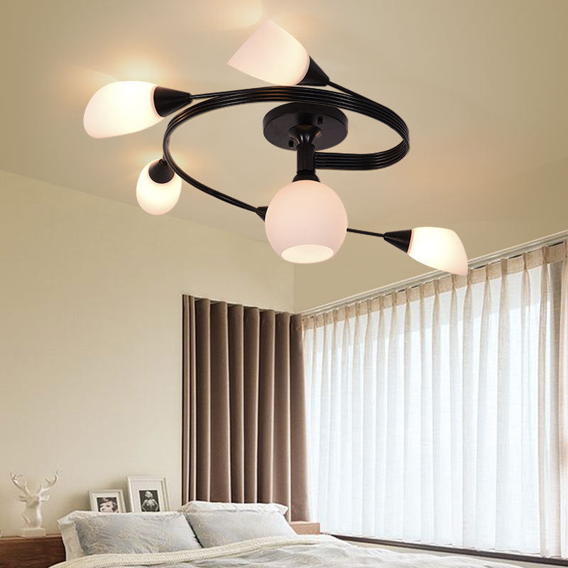 Glass Geometric Shape Flush Mount Light Modern-Style Multi Lights Flush Ceiling Light