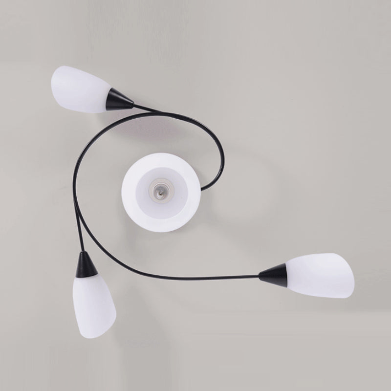 Glass Geometric Shape Flush Mount Light Modern-Style Multi Lights Flush Ceiling Light