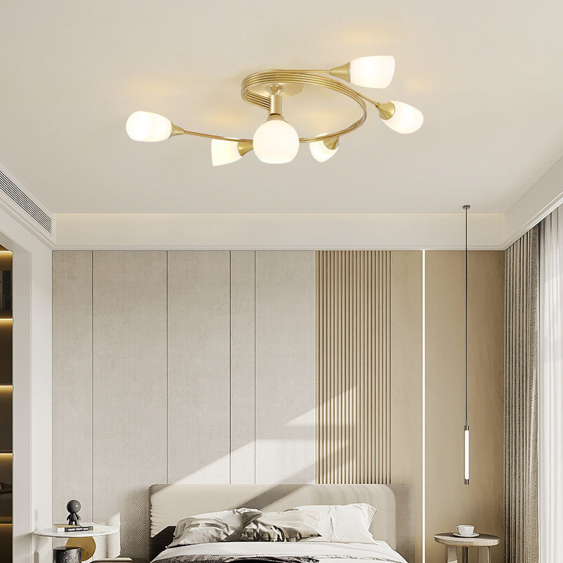 Glass Geometric Shape Flush Mount Light Modern-Style Multi Lights Flush Ceiling Light