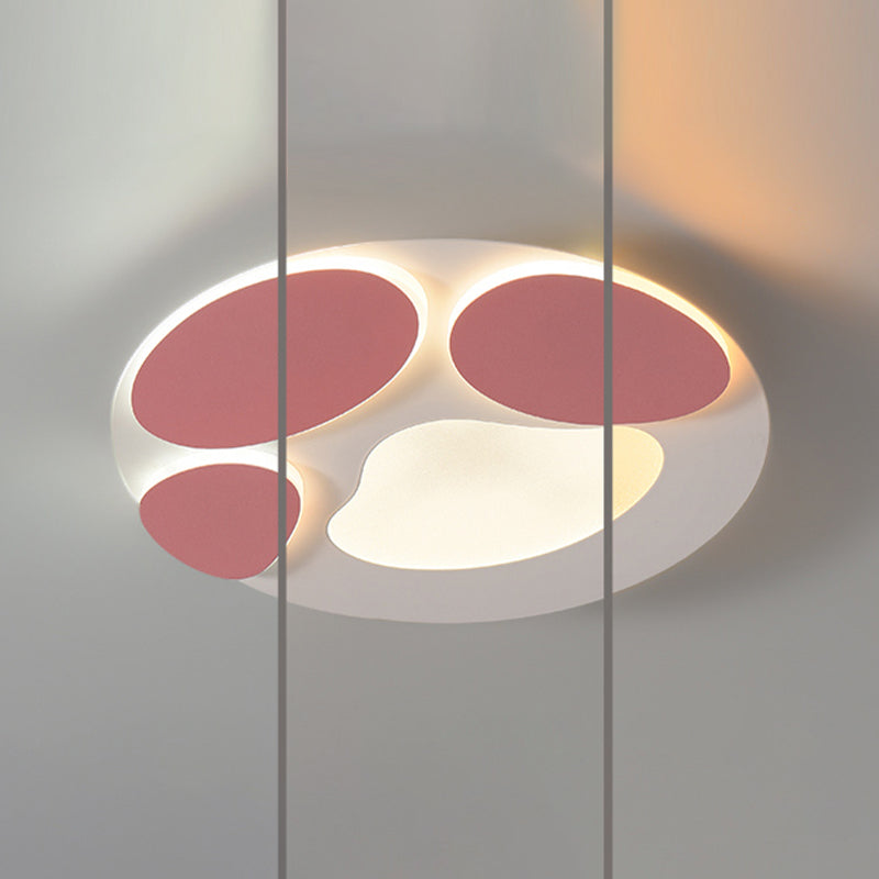 Metal Modern Flush Mount Circular Shape Ceiling Light with Acrylic Shade for Bedroom