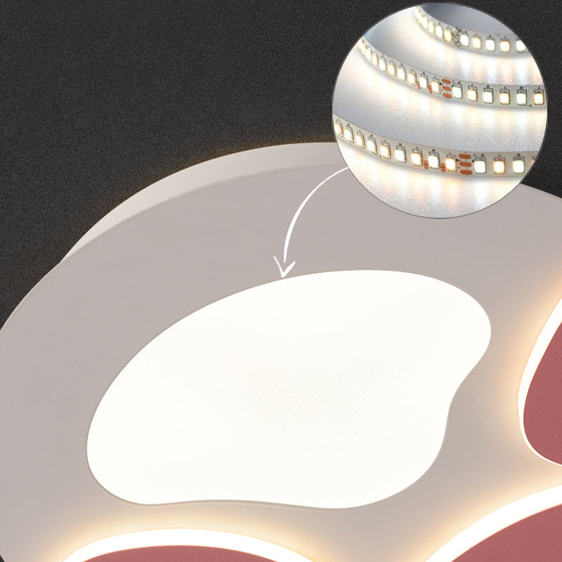 Metal Modern Flush Mount Circular Shape Ceiling Light with Acrylic Shade for Bedroom