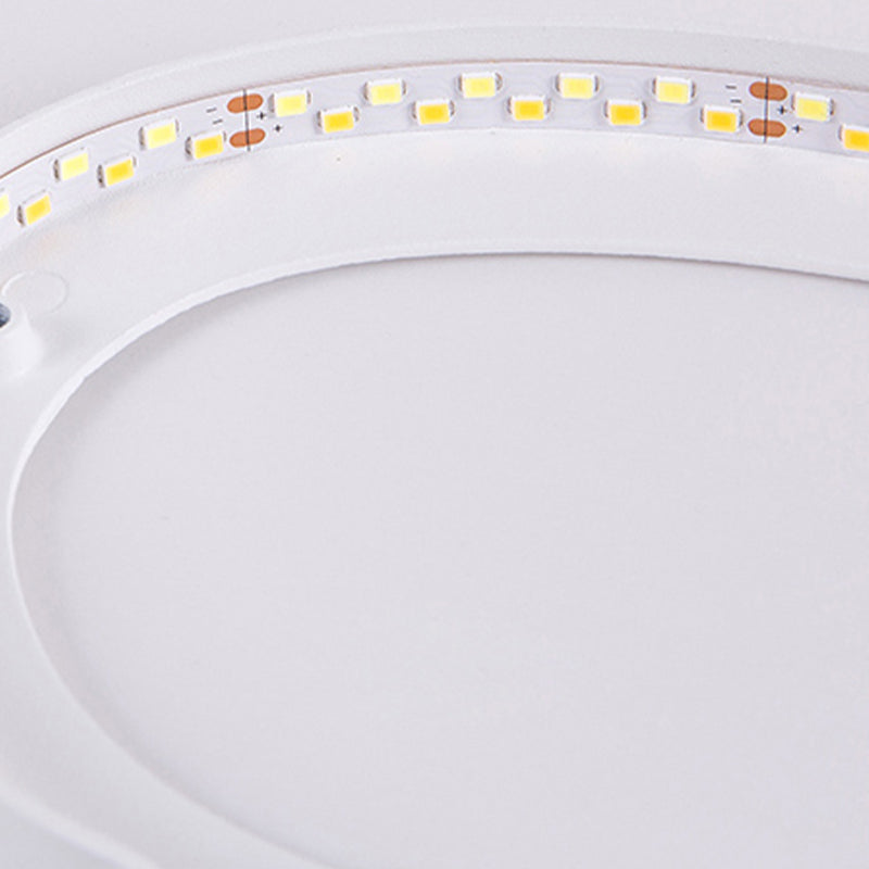 3 - Light Metal LED Flush Mount Light Triangle Modernism Ceiling Flush in White