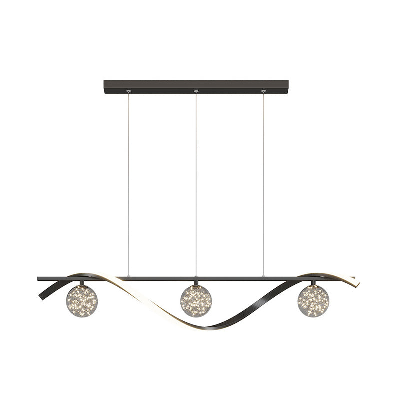 LED Island Light Modern Island Hanging Light with Acrylic Shade for Living Room