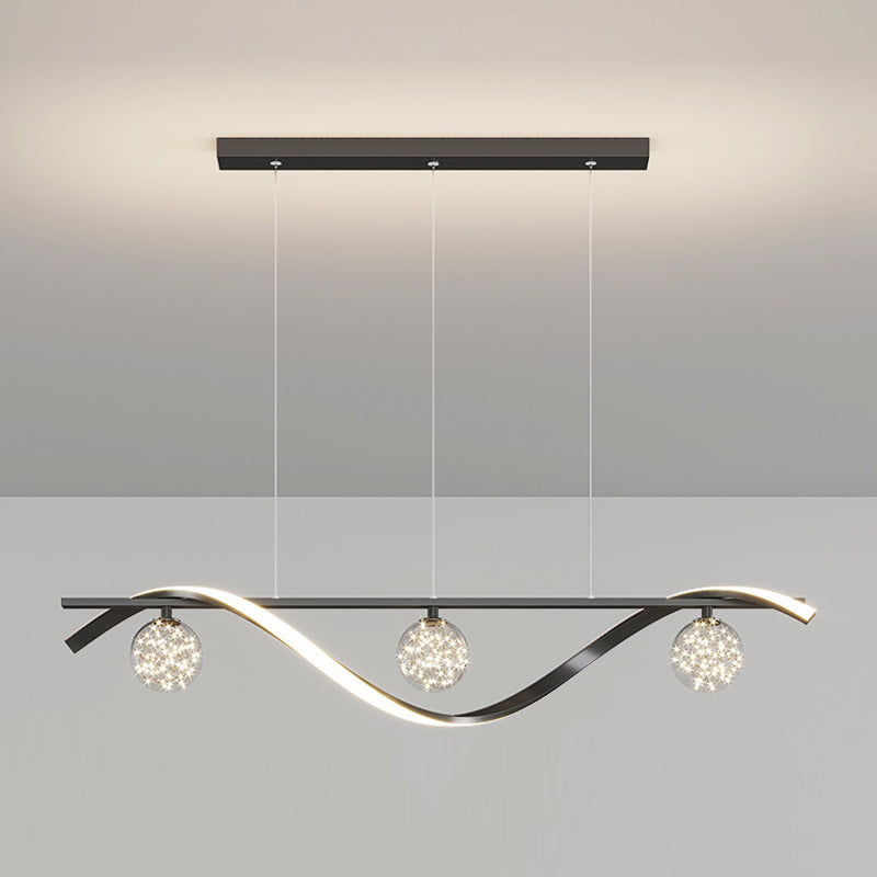 LED Island Light Modern Island Hanging Light with Acrylic Shade for Living Room
