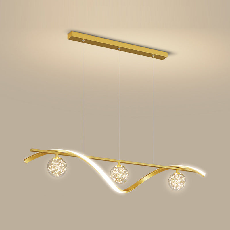 LED Island Light Modern Island Hanging Light with Acrylic Shade for Living Room