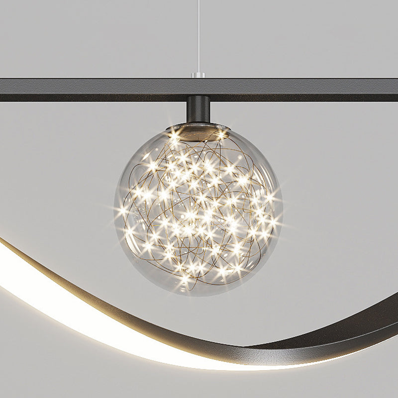LED Island Light Modern Island Hanging Light with Acrylic Shade for Living Room