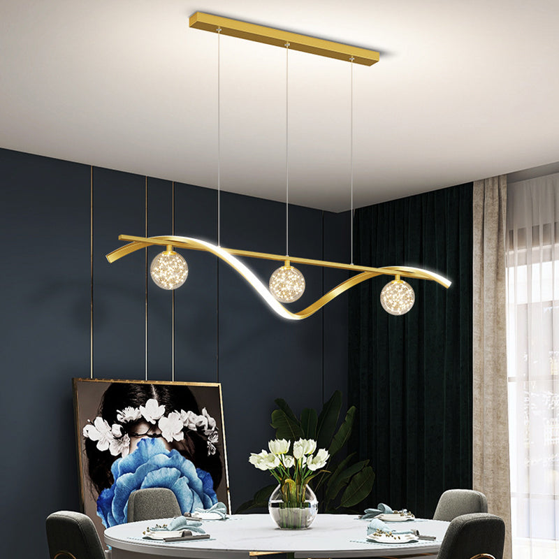 LED Island Light Modern Island Hanging Light with Acrylic Shade for Living Room