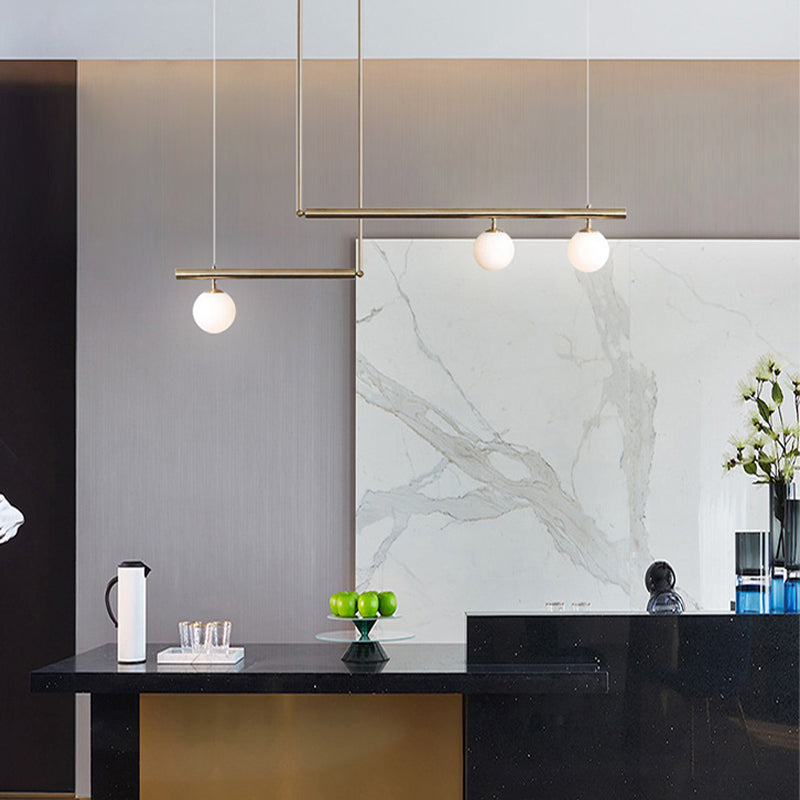 Metal Kitchen Island Lighting Industrial Glass Shaded Ceiling Light for Room