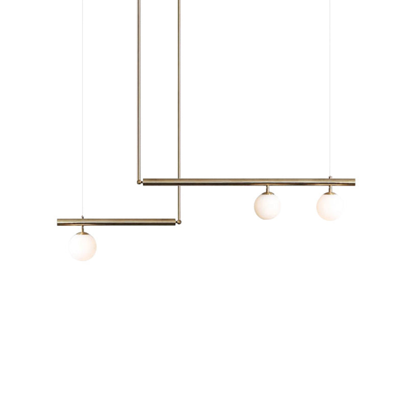 Metal Kitchen Island Lighting Industrial Glass Shaded Ceiling Light for Room