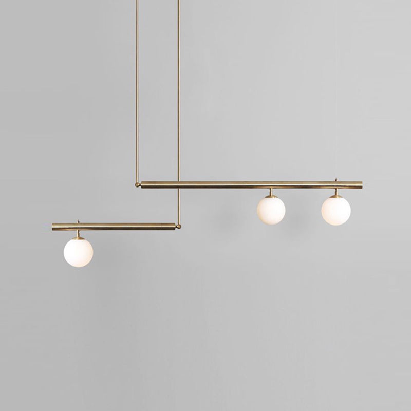 Metal Kitchen Island Lighting Industrial Glass Shaded Ceiling Light for Room