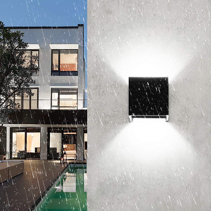 Geometric Shape Wall Lamp Modern Style Metal Wall Light in Black