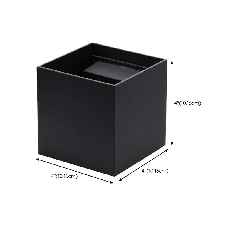 Geometric Shape Wall Lamp Modern Style Metal Wall Light in Black
