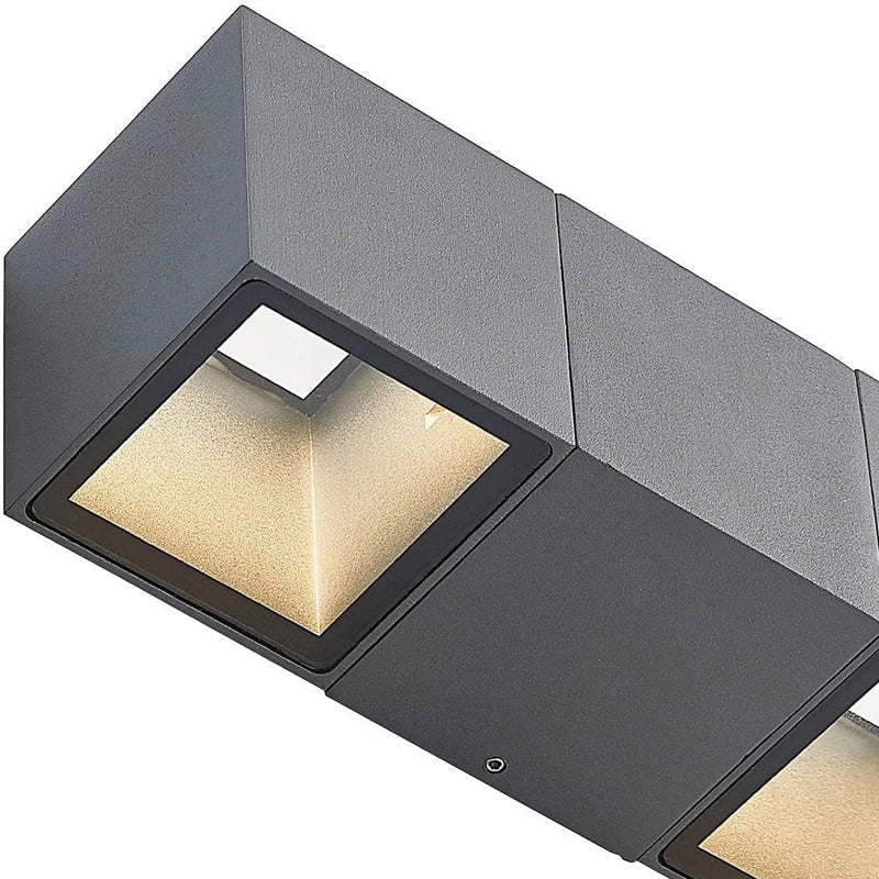 Rectangular Shape Wall Lamp Modern Style Metal 4 Lights Wall Light in White/Black