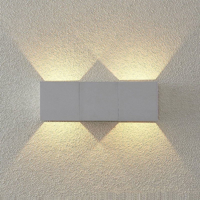 Rectangular Shape Wall Lamp Modern Style Metal 4 Lights Wall Light in White/Black