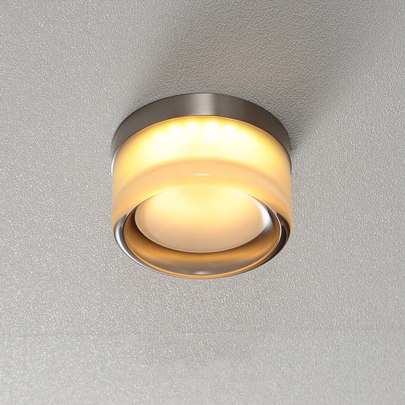 Cylinder Shape Wall Lamp Modern Style Acrylic 1 Lights Wall Light for Living Room