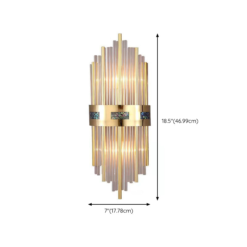 2-Light Geometric Sconce Light Modern Crystal Sconce Light Fixture
