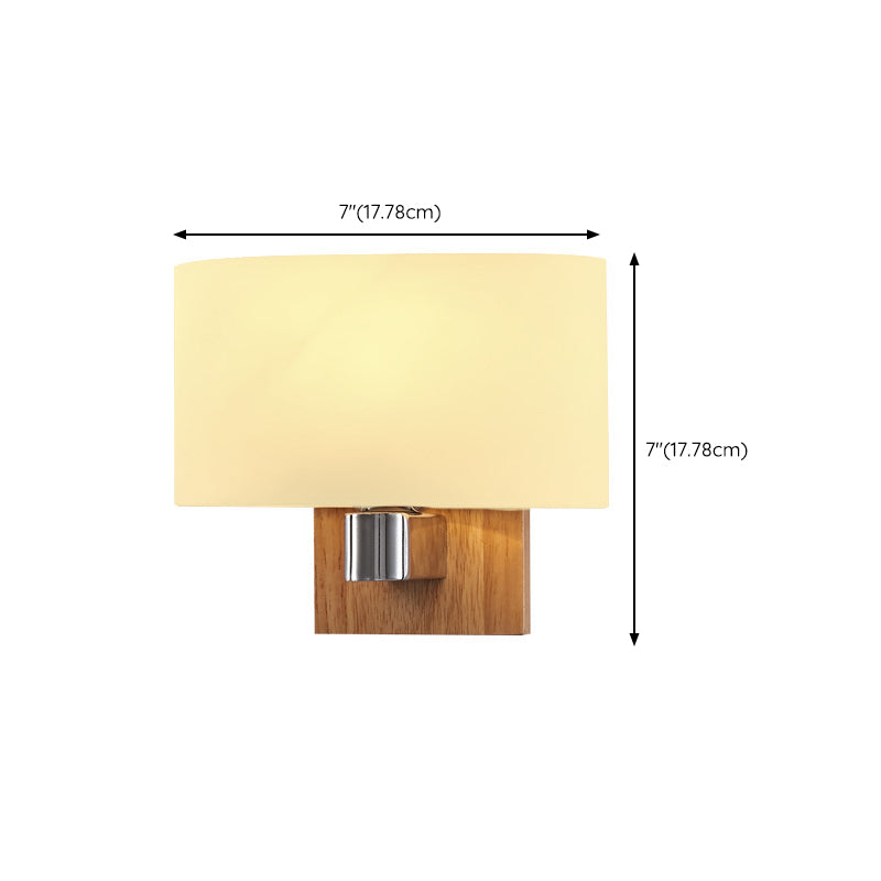 Modern Style Wall Light Wood 1 Light Sconces in Brown for Bedroom