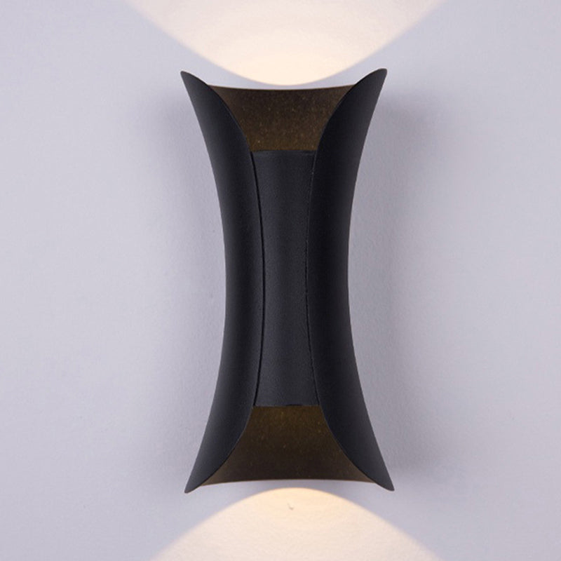 Curl Shape Wall Light Modern Style Metal 2 Lights Sconce for Living Room