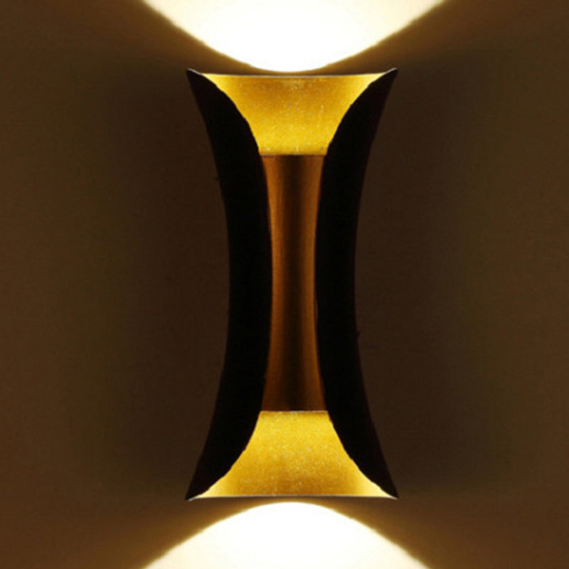 Curl Shape Wall Light Modern Style Metal 2 Lights Sconce for Living Room