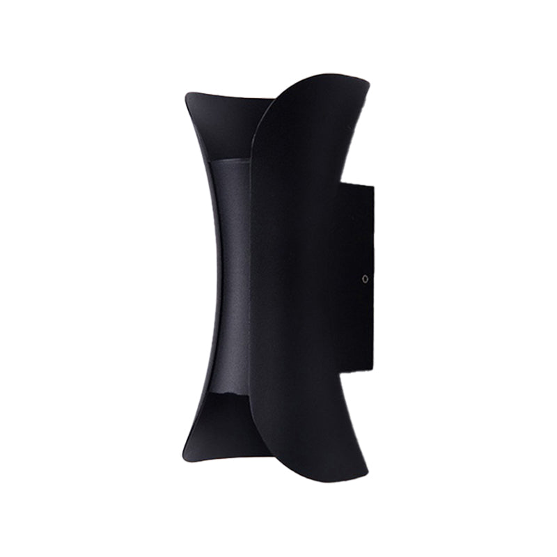 Curl Shape Wall Light Modern Style Metal 2 Lights Sconce for Living Room