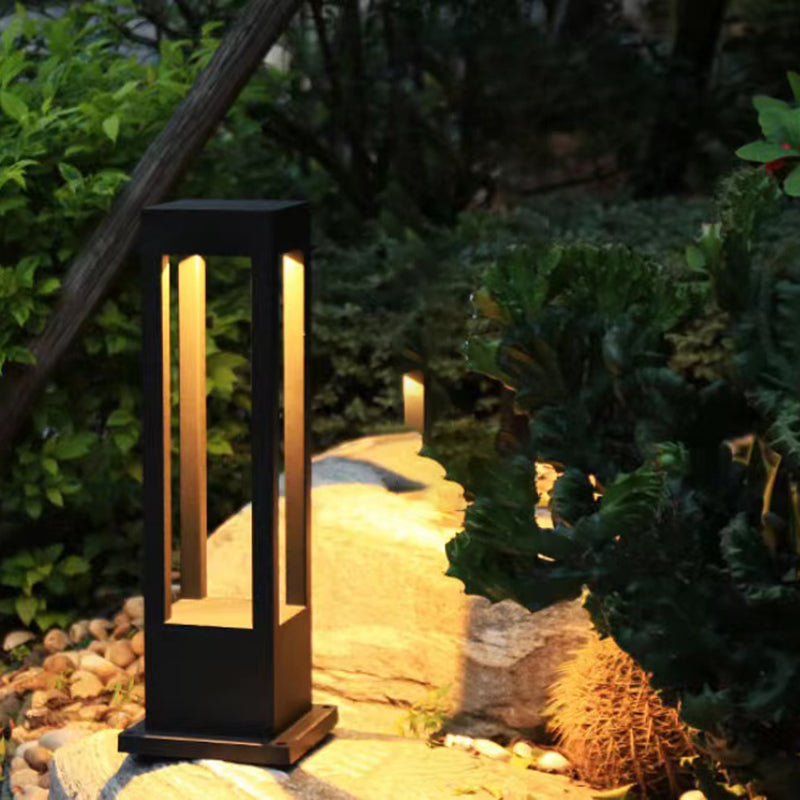 Nordic Style Aluminum Pillar Lamp Geometry Shape Pillar Light for Outdoor