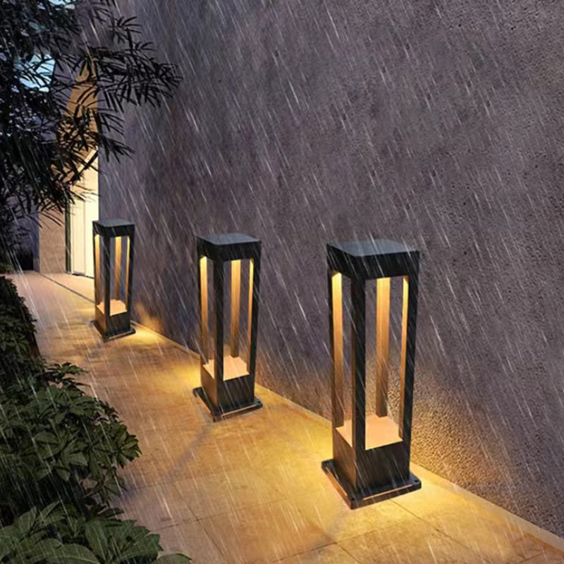 Nordic Style Aluminum Pillar Lamp Geometry Shape Pillar Light for Outdoor