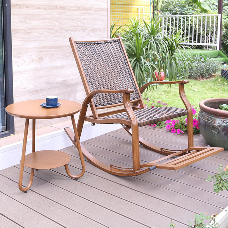 Modern Wicker Rocker Chair Metal Frame Rocker Chair for Outdoor