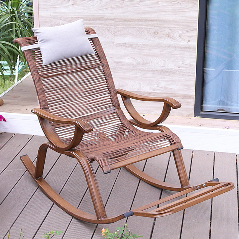 Modern Wicker Rocker Chair Metal Frame Rocker Chair for Outdoor