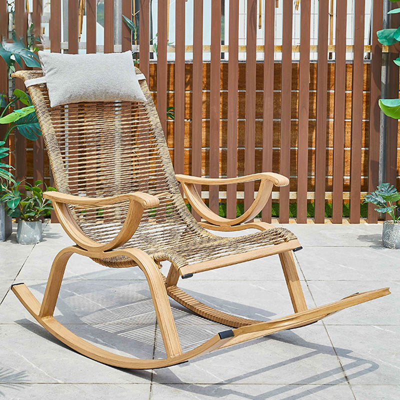 Modern Wicker Rocker Chair Metal Frame Rocker Chair for Outdoor
