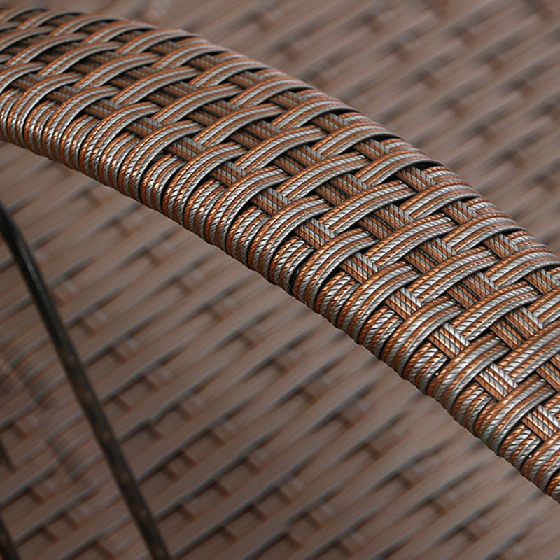 Modern Spindle Wicker Rocking Chair Metal Frame Wheel Handrail Design Rocker Chair