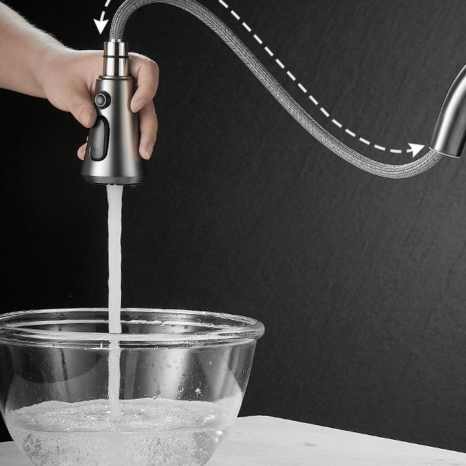 Modern Pull down Kitchen Faucet Sprayer with Handle and Supply Lines Bar Faucet