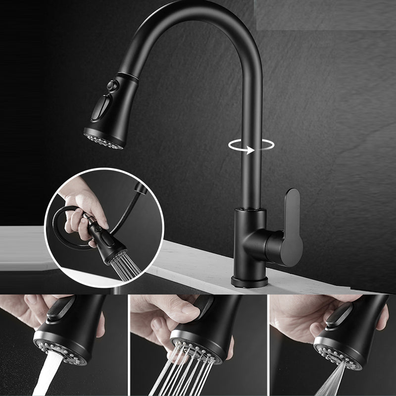 Modern Pull down Kitchen Faucet Sprayer with Handle and Supply Lines Bar Faucet