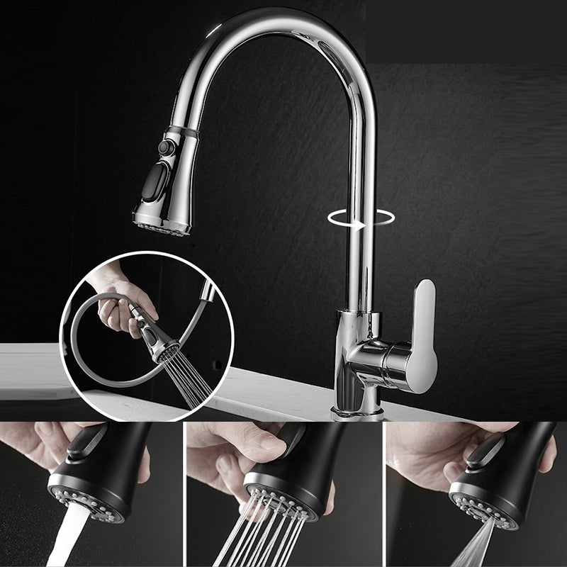 Modern Pull down Kitchen Faucet Sprayer with Handle and Supply Lines Bar Faucet