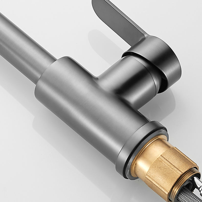 Modern Pull down Kitchen Faucet Sprayer with Handle and Supply Lines Bar Faucet