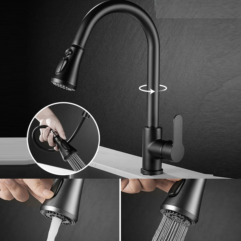 Modern Pull down Kitchen Faucet Sprayer with Handle and Supply Lines Bar Faucet