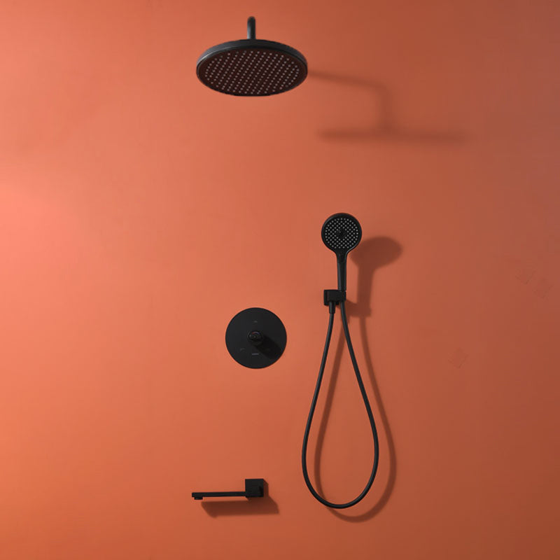 Modern Style Shower System Spot Resist Copper Wall Mounted Shower System