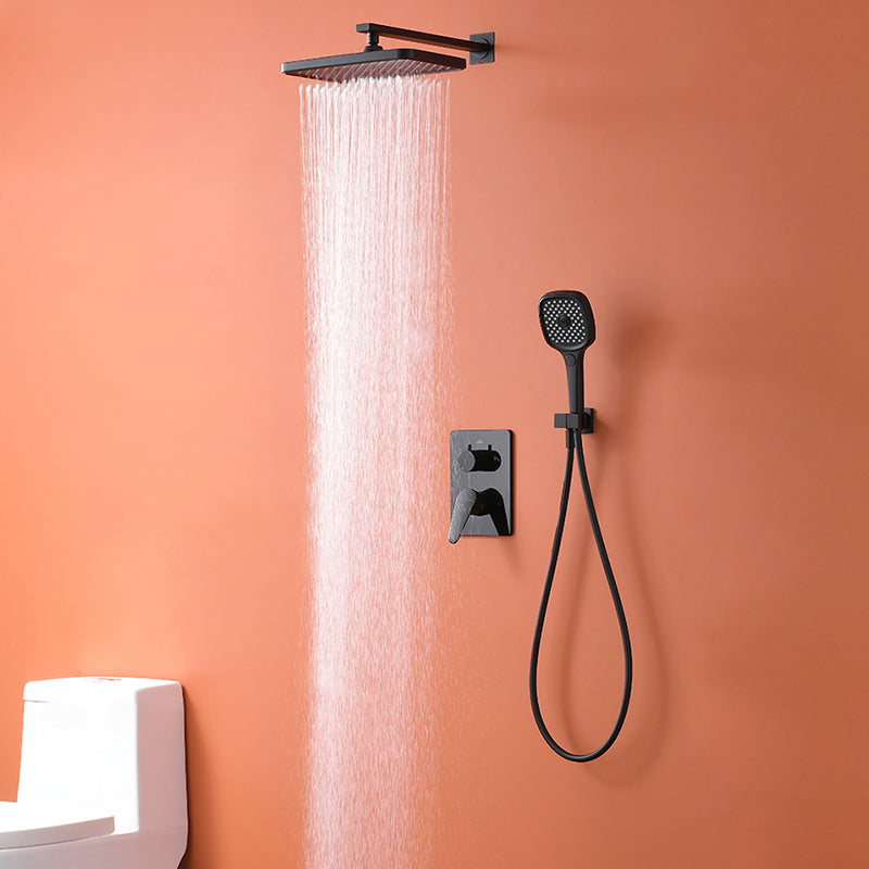 Modern Style Shower System Spot Resist Copper Wall Mounted Shower System