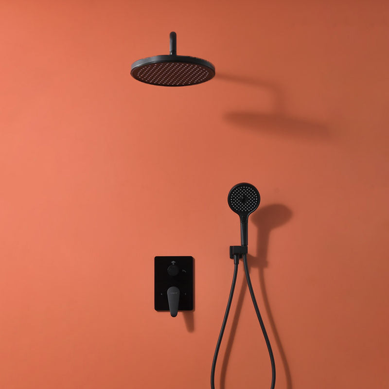 Modern Style Shower System Spot Resist Copper Wall Mounted Shower System