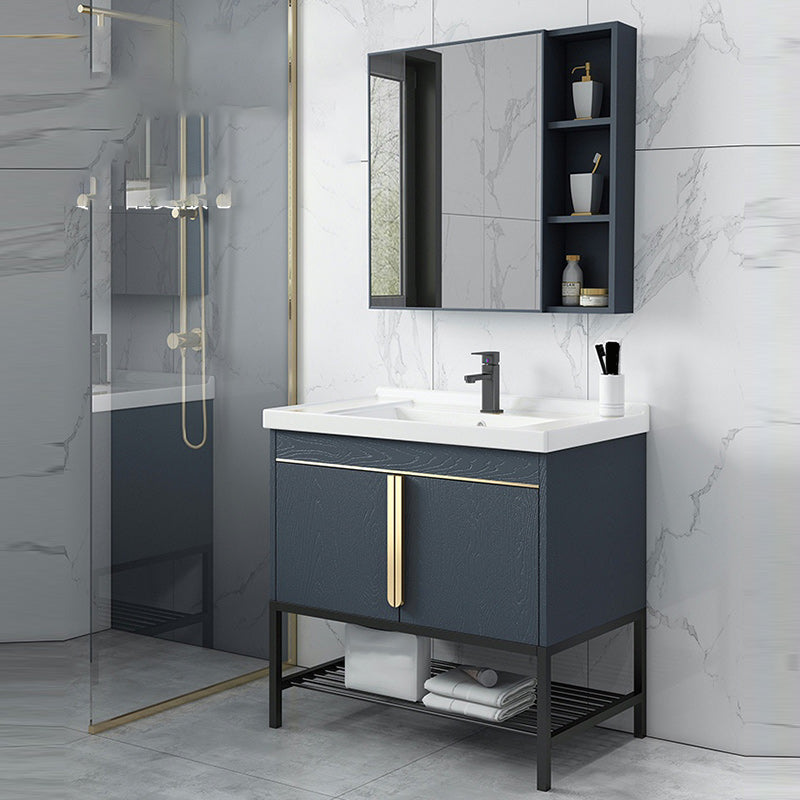 Modern Stainless Steel Bathroom Sink Vanity Faucet Included Vanity Sink