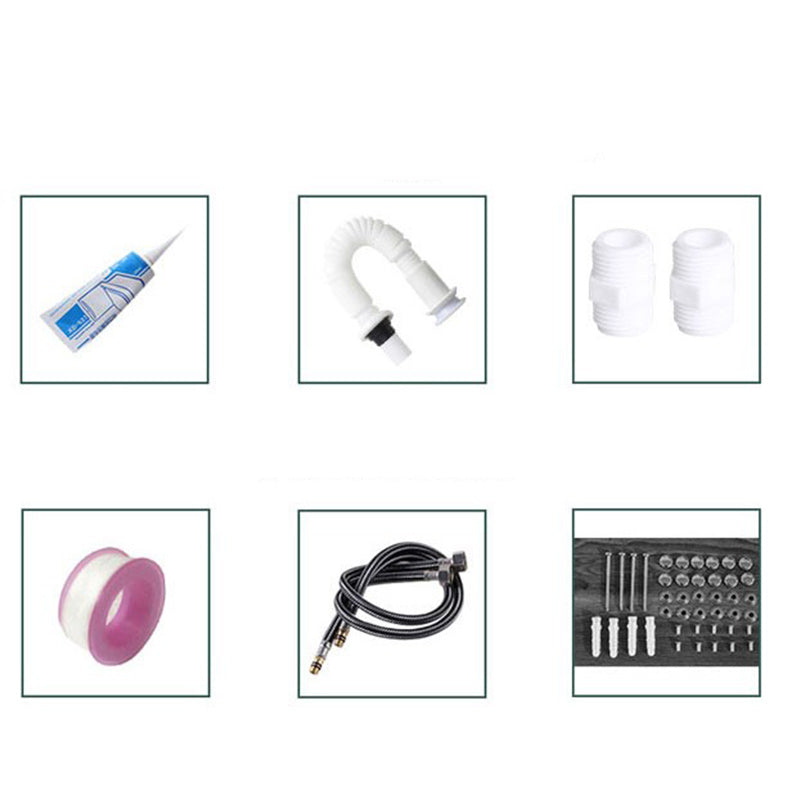 Modern Stainless Steel Bathroom Sink Vanity Faucet Included Vanity Sink