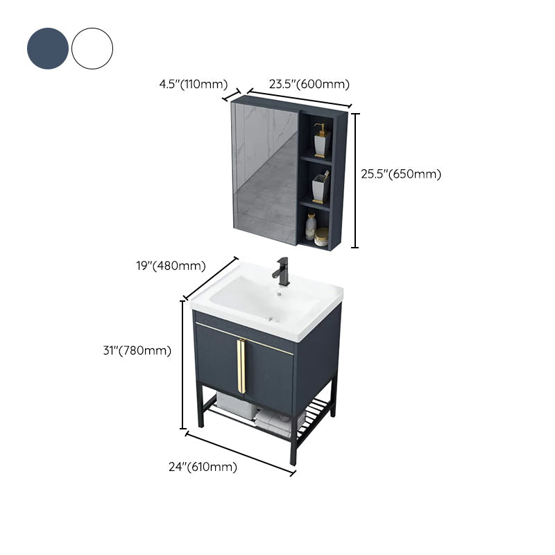 Modern Stainless Steel Bathroom Sink Vanity Faucet Included Vanity Sink