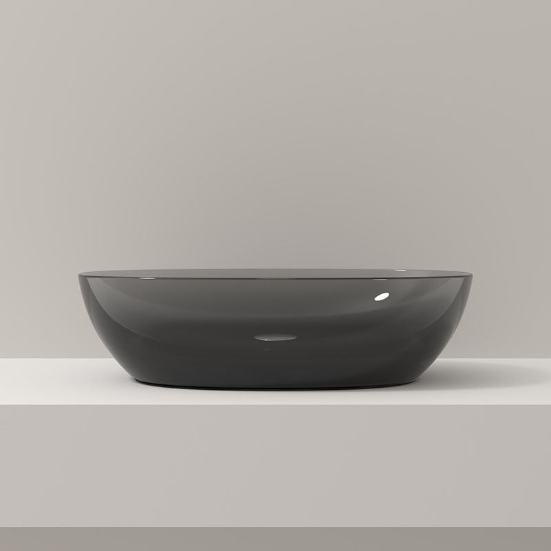Modern Vessel Bathroom Sink Round with Pop-Up Drain Vessel Sink(Not Included Faucet)