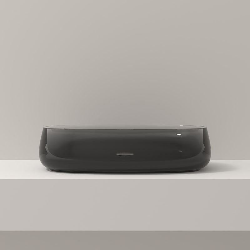 Modern Vessel Bathroom Sink Round with Pop-Up Drain Vessel Sink(Not Included Faucet)
